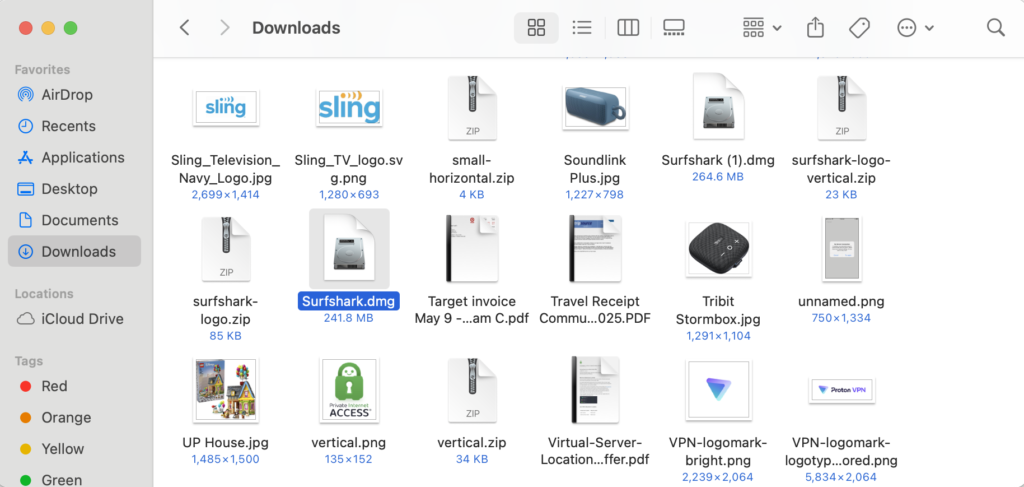 Downloading Surfshark on Mac