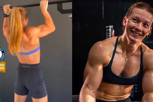 Jade Henderson performing pullups