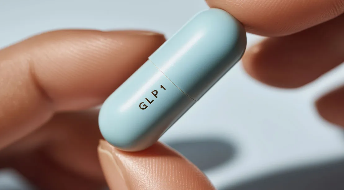 Person holidng a GLP 1 Pill Orforglipron