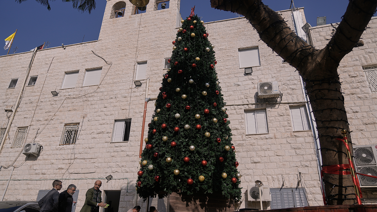catholic christmas tree west bank
