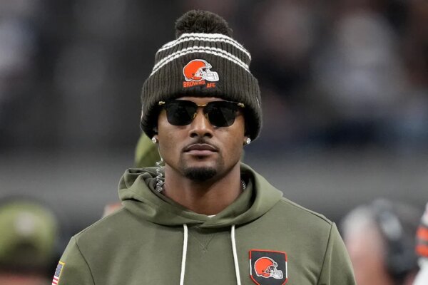 deshaun watson looks on browns raiders