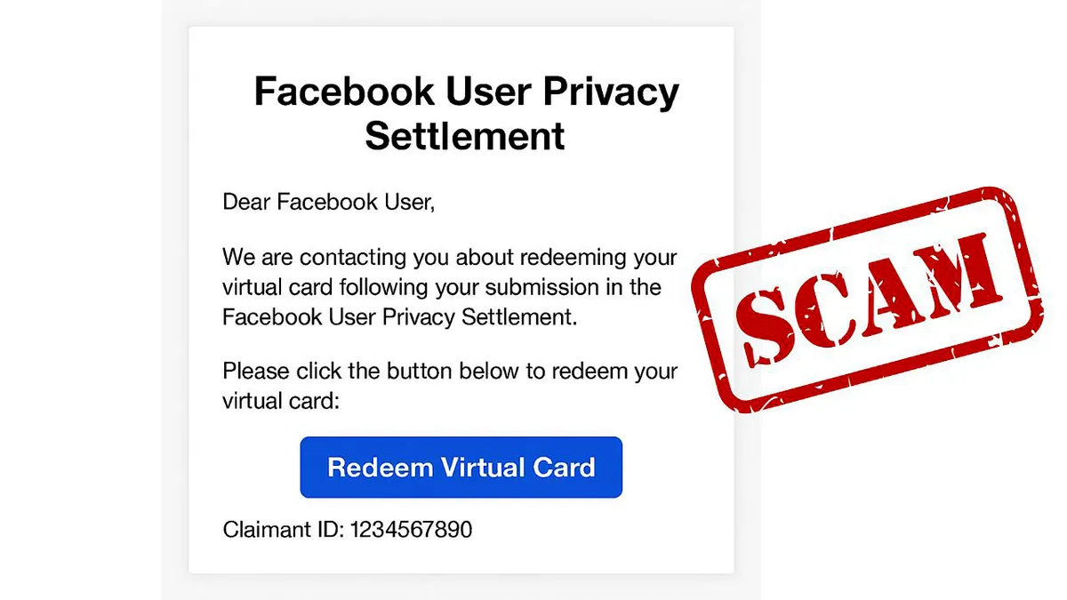 fake facebook settlement email
