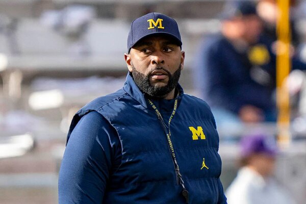 michigan ncaa suspends sherrone moore