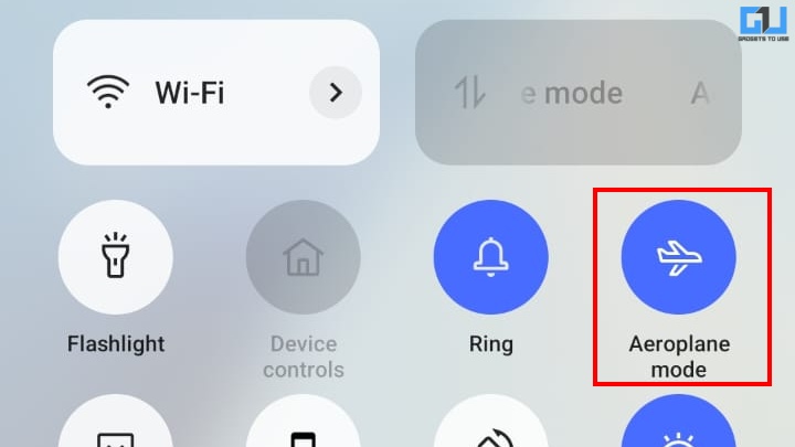 turn on airplane mode