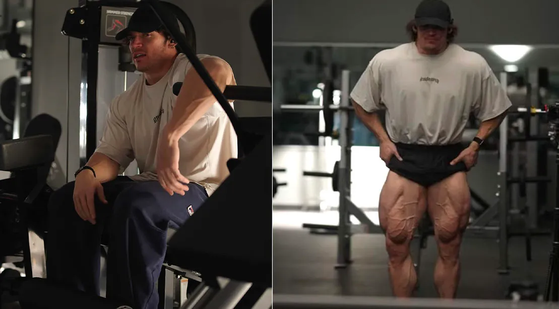 Sam Sulek showing off his muscular quads after performing a quad workout.jpg