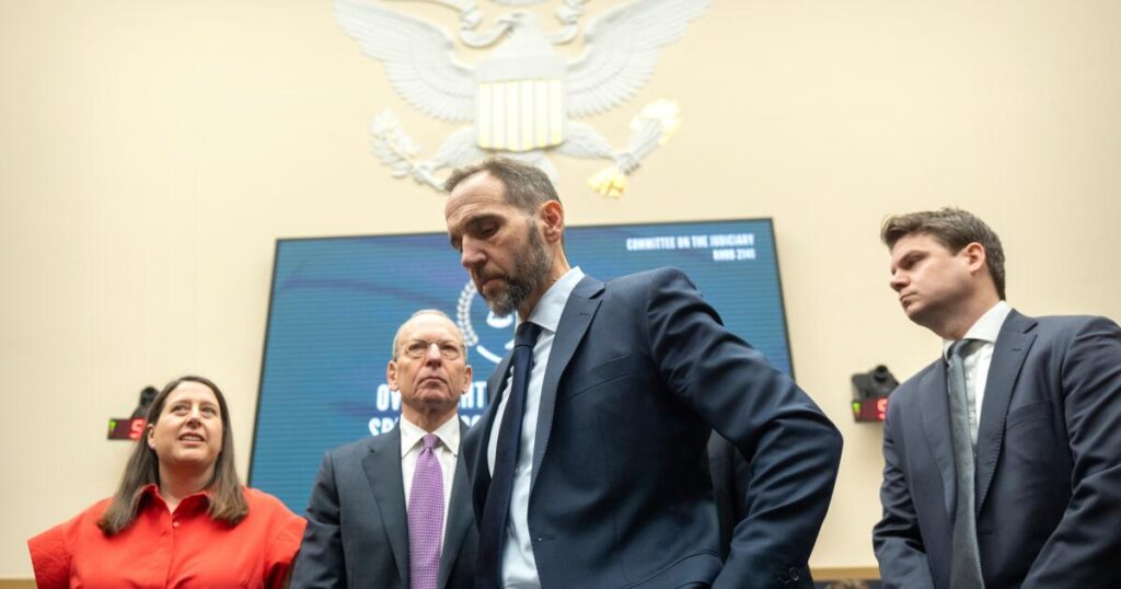 'I will not be intimidated': Former special counsel Jack Smith defends Trump investigation 1 urlhttps3A2F2Fcalifornia times brightspot.s3.amazonaws.com2Fca2Fb42Fc2e927ab463594f83e32fdd8.jpeg