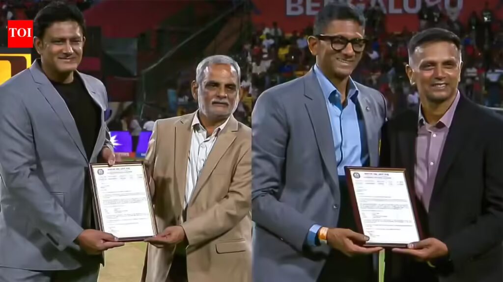 Opposite ends, same legacy: Kumble, Dravid honoured with bowling ends at Chinnaswamy | Cricket News 1 1775463310 photo.jpg