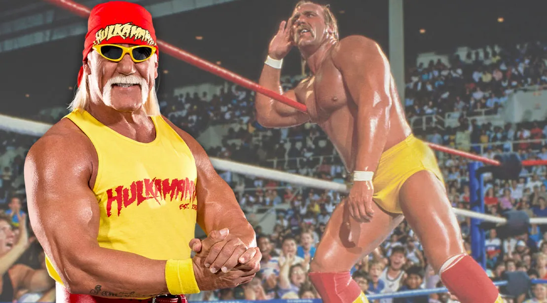 Legendary pro wrestler Hulk Hogan displays his best most memorable moments inside the WWE ring and W.webp
