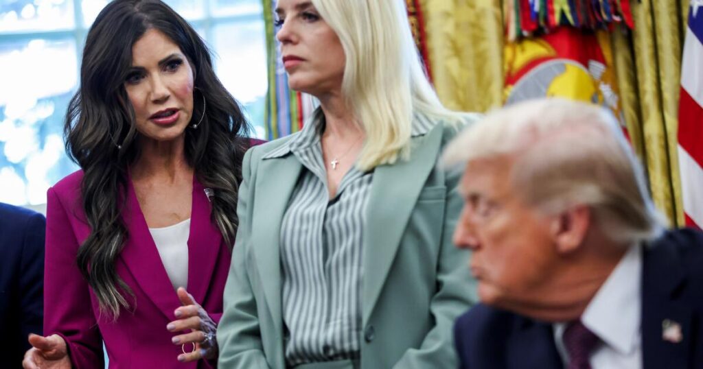 Bondi and Noem were incompetent. But that's not the only reason they're gone 1 urlhttps3A2F2Fcalifornia times brightspot.s3.amazonaws.com2F582F062F1f0117db4c5091728f79e455.jpeg